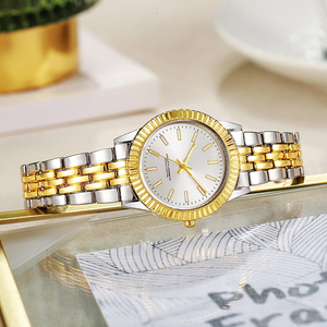 Nouvelle montre de luxe pour homme et femme, montre couple dorée, montre à aiguilles pour affaires, vente en gros. - Product Image 1