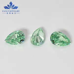 High Quality 7x7MM Cushion Shape and 8x12MM Pear Shape Paraiba Color High-Carbon America Cubic Zirconia Diamond