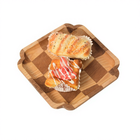 Houten dienblad voor charcuterie, fruit, groenten, vlees en ontbijt