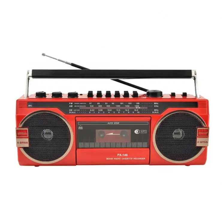 Perekam kaset Audio rumah portabel 2024 harga grosir pemutar Mp3 Am/Fm Cd Boombox Radio dengan Slot Usb Sd