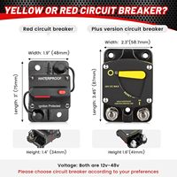 Interruptor de Reinicio Manual de 60A, Disyuntor BS6060 DC 12-48V para Audio de Auto, RV, Marino, Barco, Camión, Batería Electrónica, Solar