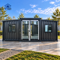 Maison modulaire à double aile de 20 pieds avec aménagement intérieur personnalisable, bâtiment préfabriqué pour logement familial