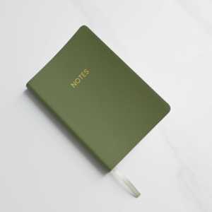 Mini Libreta Portátil de Cuero PU Verde, Diario con Logotipo Personalizado en Lámina Dorada, Blocs de Notas, Artículos de Papelería Escolares, 100 Hojas - Product Image 1