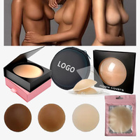 Boîte d'emballage magnétique de haute qualité de 8cm, adhésif invisible pour mamelons, couvre-mamelons sexy en silicone pour femmes
