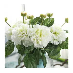 QSLHC755 al por mayor de la flor artificial de seda de Dahlia flor para boda decorativos para el hogar