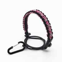 Kit Survival Outdoor Desain Terbaru Pegangan Botol Paracord dengan Carabiner & Cincin Pengaman Kompas