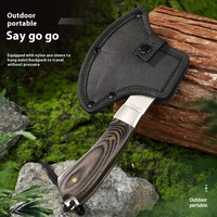 Hache tactique EDC essentielle pour l'extérieur, hache de chasse, hache de bushcraft, outil multifonction, haches vikings, fourreau en cuir, outils de combat, hache de camping