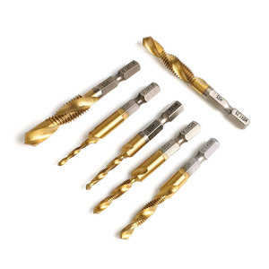 Jeu de tarauds et forets en acier rapide composite M35 avec revêtement nano bleu au nitride de carbone pour perçage, taraudage et chanfreinage - Product Image 5