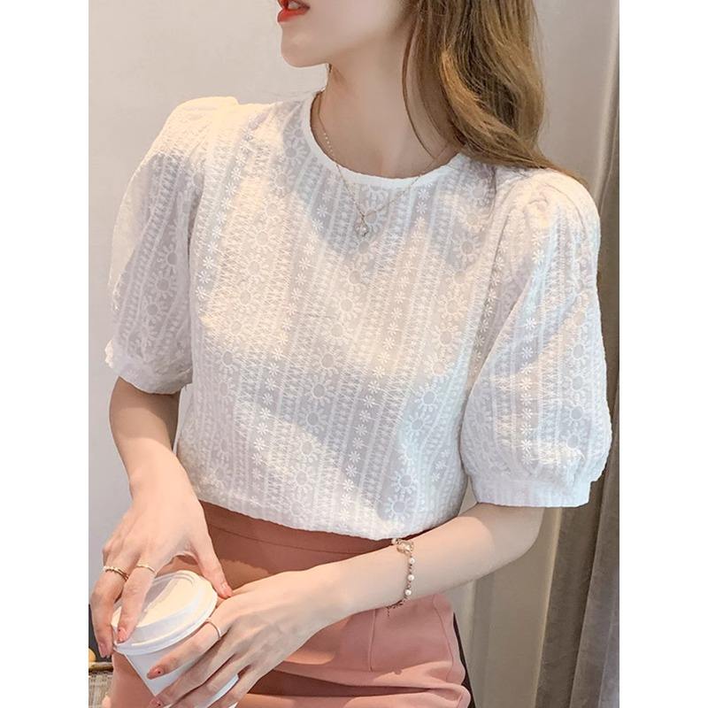 Boutique Wholesale 2025 Summer New Fashionable Round Neck Chiffon