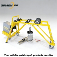 Machine à projeter du mortier certifiée CE, débit de 20/40 L/min, trémie de 100 L pour la réhabilitation de drainage sans tranchées, commande automatique à distance