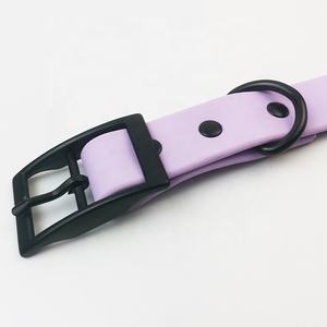 बड़ा 25MM वाटरप्रूफ पर्पल पीवीसी डॉग कॉलर और मैचिंग लीश सेट सॉलिड वेस्टर्न स्टाइल वैयक्तिकृत प्लास्टिक पालतू प्रशिक्षण गियर - Product Image 6