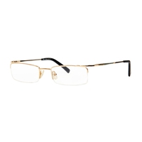 Gafas Ópticas Clásicas de Metal con Media Montura para Hombre, Diseño Cuadrado Moderno, Ajuste Cómodo para Todas las Formas de Rostro, Personalizables