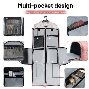 Wheeled <b>Travel</b> <b>Garment</b> <b>Bag</b> with Spacious 93L Capacity Waterproof Fabric and Multi-Pocket Design for Organized <b>Travel</b> - Product Image 6