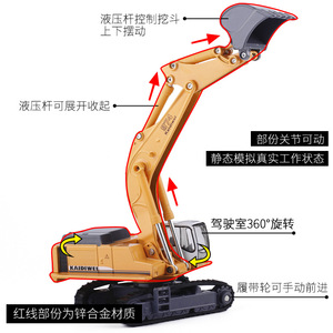 Modèle <span class=keywords><strong>de</strong></span> voiture <span class=keywords><strong>jouet</strong></span> en alliage pour excavatrice/véhicule <span class=keywords><strong>de</strong></span> construction - Product Image 3
