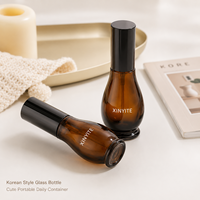 Flacons de parfum en verre ambré en forme de poire, 10 ml, 20 ml, 30 ml, 50 ml, 100 ml, vaporisateur rechargeable à fine brume, contenants cosmétiques