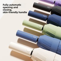 Parapluie Automatique Pliant Personnalisé à 60 Côtes, Extra Large, Renforcé, Protection Anti-UV, Design Moderne, Idéal pour les Affaires