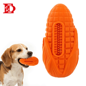 Zhierde Wholesale Supplier Food Safe Eco-Friendly Rubber Bulk Heavy Duty Squeaky Toy Corn <strong>Gum</strong> Massage Senior Dog Indoor Outdoor - Product Image 1