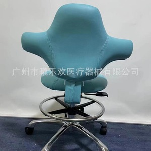 Silla de Examen por Ultrasonido Shileva, Color Azul Pavo Real, Ergonómica, Ajustable en Altura, con Ruedas, para Uso en Consultorios Médicos - Product Image 3