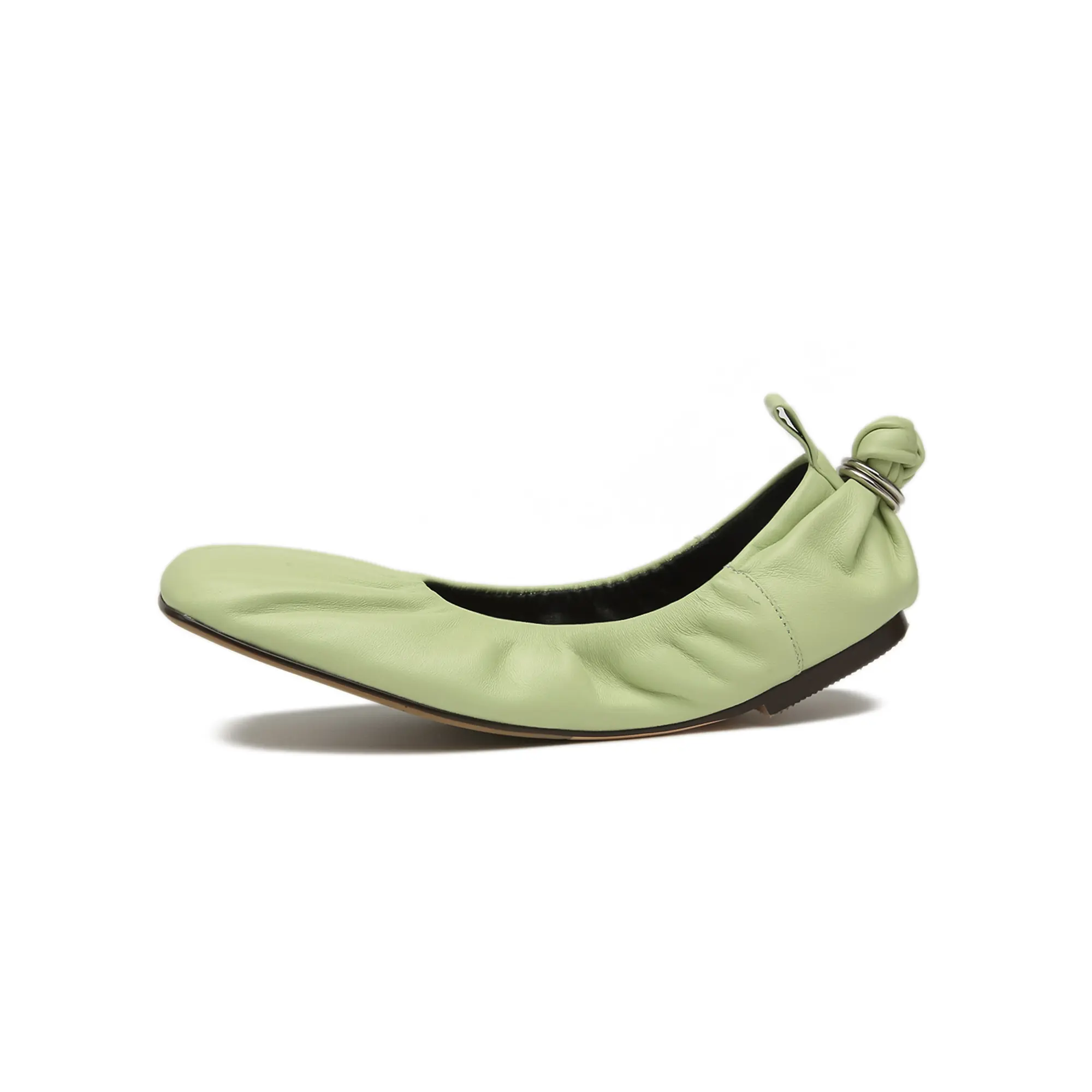 Daily Joker Style Soft And Comfortable Flats Foldable Flat Shoes 2022 New Design Pure And Fresh Fruit-Green Ballerina
