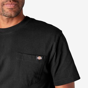 เสื้อยืด<span class=keywords><strong>แขน</strong></span>สั้นผ้าเฮเทอร์รี่หนาน้ำหนักมากสไตล์วินเทจสำหรับผู้ชาย มีกระเป๋าเสื้อ - Product Image 6