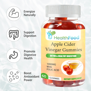 Gummies de Vinaigre de Cidre de Pomme en Gros avec Acide Folique pour Soutenir le Métabolisme des Nutriments et la Production d'Énergie, Gummies de Vitamine B12 - Product Image 3
