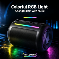 Haut-parleur portable RGB sans fil, mini-haut-parleur avec interconnexion TWS, lecture carte TF et AUX pour la maison, l'extérieur et les fêtes