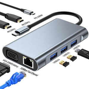 Station d'accueil multifonctionnelle USB-C <span class=keywords><strong>8</strong></span>-en-1 avec double HDMI 4K et extension d'écran USB-C <span class=keywords><strong>8</strong></span>-en-1 - Product Image 1
