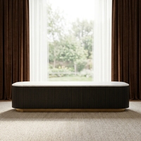 Table basse extensible FERLY Newstar Finnley, style moderne minimaliste, luxe naturel, personnalisable, créative, en marbre italien Arabescato.