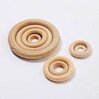 Wholesale of Natural Unfinished Wooden Rings Pendants DIY Crafts Accessories Jewelry Production
