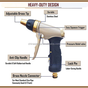 <strong>Multi</strong> <strong>Functional</strong> Garden Hose Nozzle Water Sprayer for Gardening Car Wash High Pressure Washer Sprinkle Metal Garden Hose Nozzle - Product Image 4
