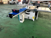 Scie à panneaux verticale de précision 3200 mm avec moteur de levage électrique, angle réglable 45/90 degrés, table coulissante