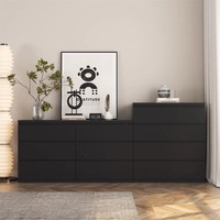 Commode moderne minimaliste à 6 tiroirs, armoire de rangement de grande capacité pour la chambre à coucher