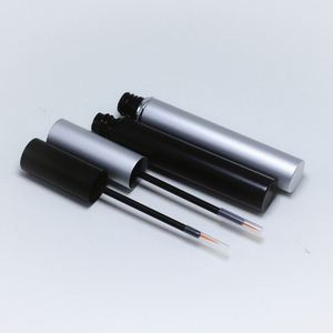 Custom Silver Gold <b>Aluminum</b> Eyeliner Tubes <b>Container</b> Packaging 5ML Empty Eyelash Growth Liquid Serum Tube With Brush - Product Image 5