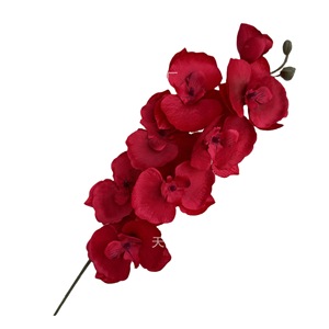 Fleurs artificielles d'orchidée Phalaenopsis Jinxi, 8 têtes, fleurs en soie pour mariage, décoration de la maison, accessoires de photographie en extérieur - Product Image 4