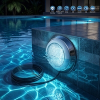 Lampe murale pour piscine hors sol, sans perçage, lampe LED sous-marine à changement de couleur, éclairage nocturne étanche pour jardin