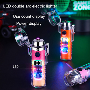 ไฟแช็คไฟฟ้าชนิด C แบบชาร์จไฟได้ไฟแช็คกลางแจ้งโปร่งใสกันน้ำ - Product Image 5