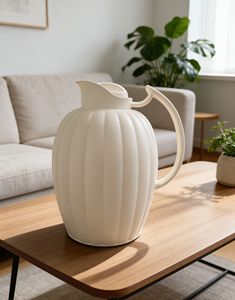 <strong>Pumpkin</strong> Shaped Thermal Coffee Carafe <strong>Large</strong> Capacity Insulated Pitcher With Curved Handle Perfect for Tea Coffee and Daily Use - Product Image 2
