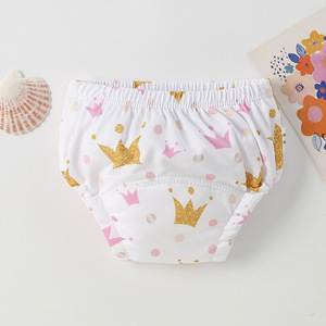 Детские летние тренировочные штаны для унитаза с защитой от утечки молочного шелка нижнее белье Подгузники с принтом тканевые подгузники нижнее белье - Product Image 5