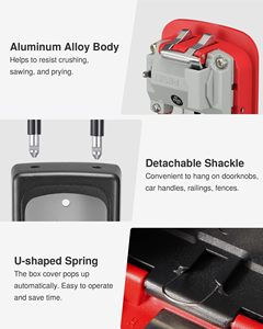 Caja fuerte con logotipo personalizado de aleación de aluminio y metal con <span class=keywords><strong>4</strong></span> contraseñas, caja de seguridad digital electrónica, seguridad de lujo para el hogar y exteriores - Product Image 2