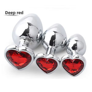 Juego de 3 Tamaños de Juguetes Sexuales Anales de Metal para Hombres y Mujeres, Tapón Anal de Aleación de Aluminio en Forma de Corazón, Masajeador, Juguetes Sexuales para Adultos - Product Image 6