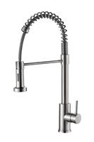 Robinet moderne de luxe à poignée unique avec cartouche céramique en acier inoxydable chromé pour salle de bain et cuisine d'hôtel