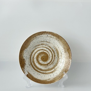 2026 nuevos platos de cerámica con patrón artístico-Beige blanco con motas negras vajilla de comedor para servir comida en el hogar y uso decorativo - Product Image 5