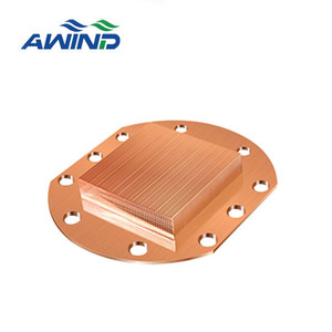 Dissipatore di calore in ottone con aletta personalizzata tipo dissipatore di calore in rame 240watt 180mm con perno a spinta produttore di radiatori a pinna densa - Product Image 5