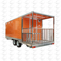 Chariot de hot-dog multifonctionnel d'extérieur entièrement équipé sur mesure