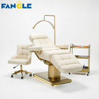 Lit de beauté à 3 moteurs, lit de massage électrique, lit de luxe incurvé pour extensions de cils, lits d'extension de cils, lit facial de salon - Vente chaude