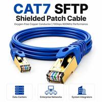 Cable de Conexión Ethernet Cat7 SFTP de Alta Velocidad de 10 Gbps y 600 MHz, con Conector RJ45 Dorado, para Sistemas de Seguridad CCTV y Hogares Inteligentes