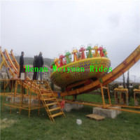 Balade disco volante familiale palpitante Screaming Fun Park UFO Attraction Mega Disk'o Rotating Rides pour une utilisation intérieure et extérieure