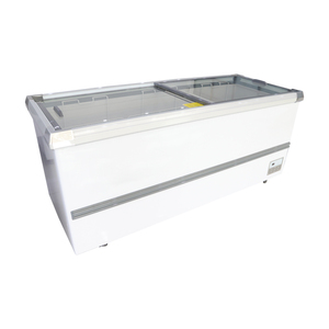 Supermarkets display Frozen products commercial ice chest cooler sliding glass lid deep freezer