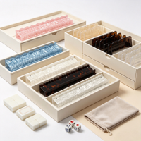 Support de Mahjong en Acrylique Personnalisé, Automatique, Moderne, de Luxe, à Texture Coquillage Américain, avec Bord Magnétique Ondulé, Accessoires de Mahjong Effet Écaille de Tortue