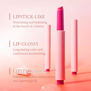 Nouveauté Rouge à lèvres pressé personnalisable <span class=keywords><strong>Baume</strong></span> à lèvres hydratant pour végétaliens Haute pigmentation Non desséchant Tube noir Soin des lèvres Minéral - Product Image 4